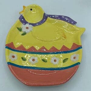 Baby chick Easter egg plate